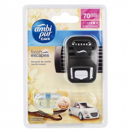 Osvěžovač vzduchu do auta + náplň - CAR3 - Moonlight vanilla - 7 ml - Ambi Pur