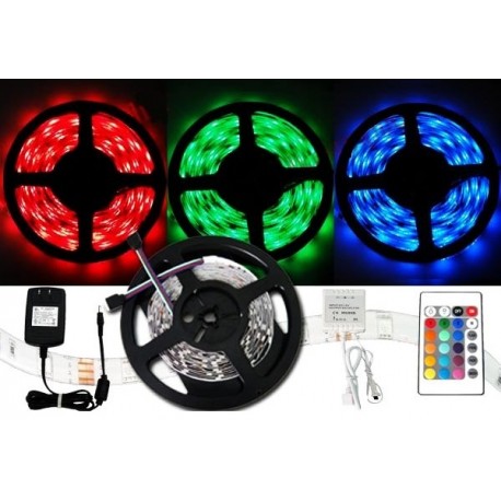 Barevný LED pás 5050 - 5 metrů - kompletní set