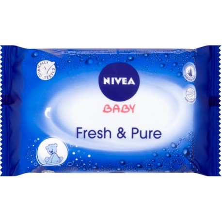 Vlhčené ubrousky - Baby Fresh & Pure - 63 ks - Nivea