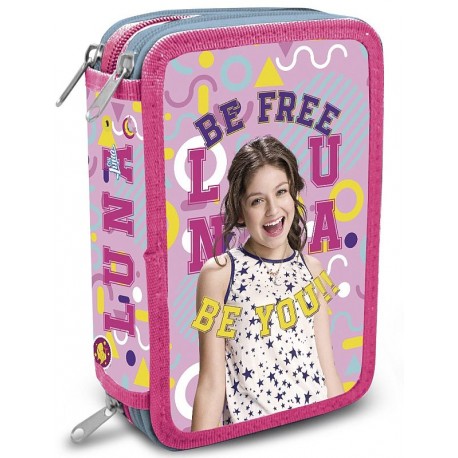 Třípatrový penál - Soy Luna - s vybavením