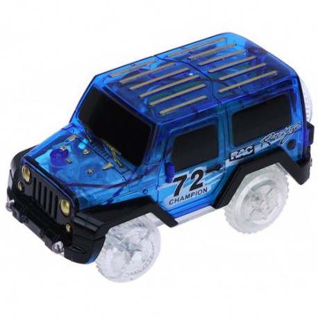Náhradní auto ke svítící autodráze - šířka 6 cm - modré