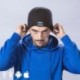Sportovní čepice s Bluetooth - černá