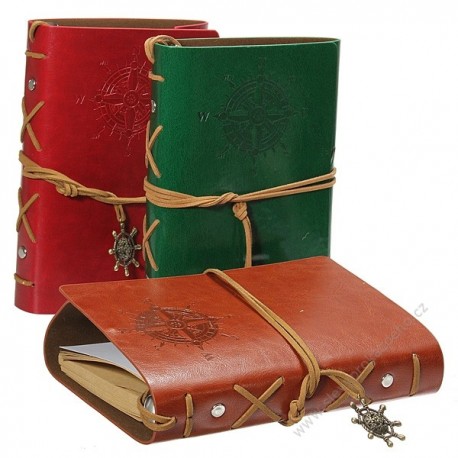 Originální cestovatelský deník v kožených deskách