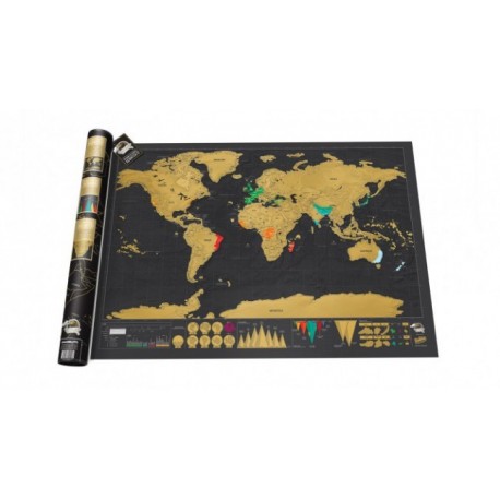 Stírací mapa světa - Deluxe Edition
