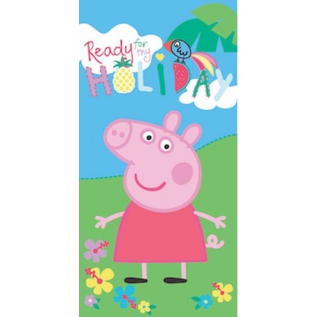 Osuška - Prasátko Peppa - dovolená - 140 x 70 - Jerry Fabrics - NAAU CZ