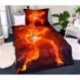 3D povlečení - Ohnivý kytarista - 140 x 200 - polyester