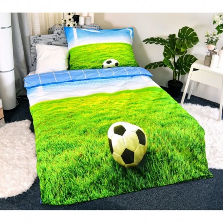 3D povlečení z mikrovlákna - fotbal - 140 x 200