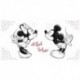 Osuška - Mickey a Minnie - černobílá - 140 x 70 cm - Jerry Fabrics