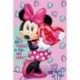 Dětská fleecová deka - Minnie - růžová - 150 x 100 cm - Jerry Fabrics