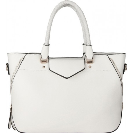 Moderní kabelka AG00734_WHITE - bílá - Anna Grace