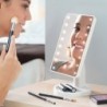 Kosmetické make-up zrcátko s LED osvětlením - bílé