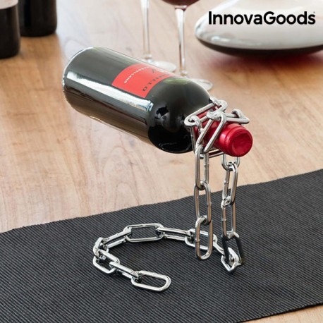 Designový stojan na vinnou lahev - řetěz - InnovaGoods