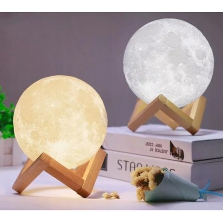Noční lampička ve tvaru měsíce Shining Moon Light 3D - 13 cm